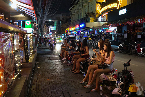 Bangkok Prostitutes Waiting For Customers